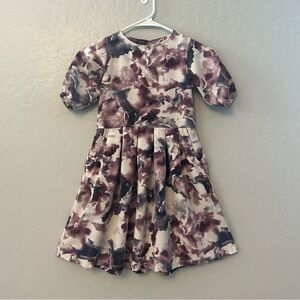 Junie Blake purple and white watercolor print dress size 6T